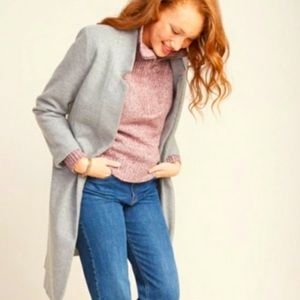 Grey Oversized Soft-Brushed Coat - Fall Fashion